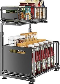 Mantenimiento de organizadores bajo lavabo de dos niveles