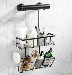 Mejores materiales para organizadores de ducha: plástico, metal y madera