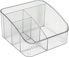 Organizadores de encimera de baño: ¿transparentes o metálicos?