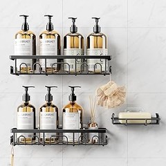 ¿Qué hacer si mi organizador de ducha de acero inoxidable no se adhiere bien?