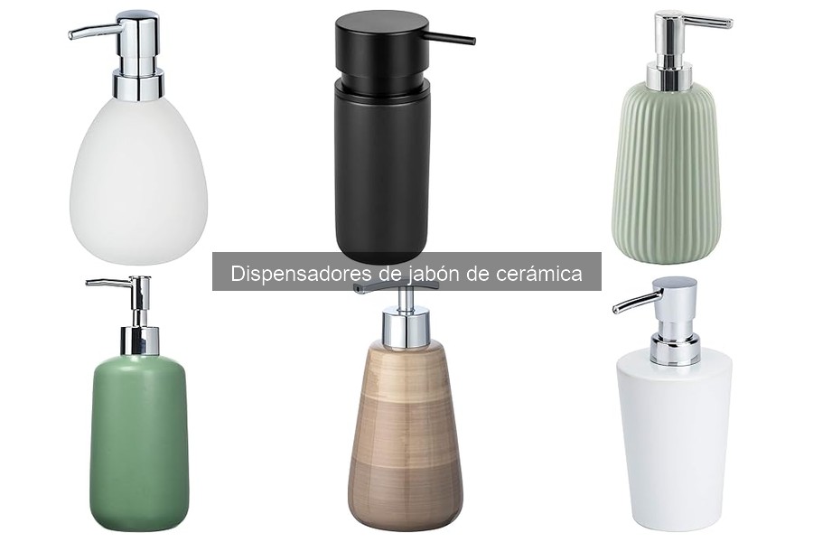Accesorios ideales para dispensadores de jabón de cerámica