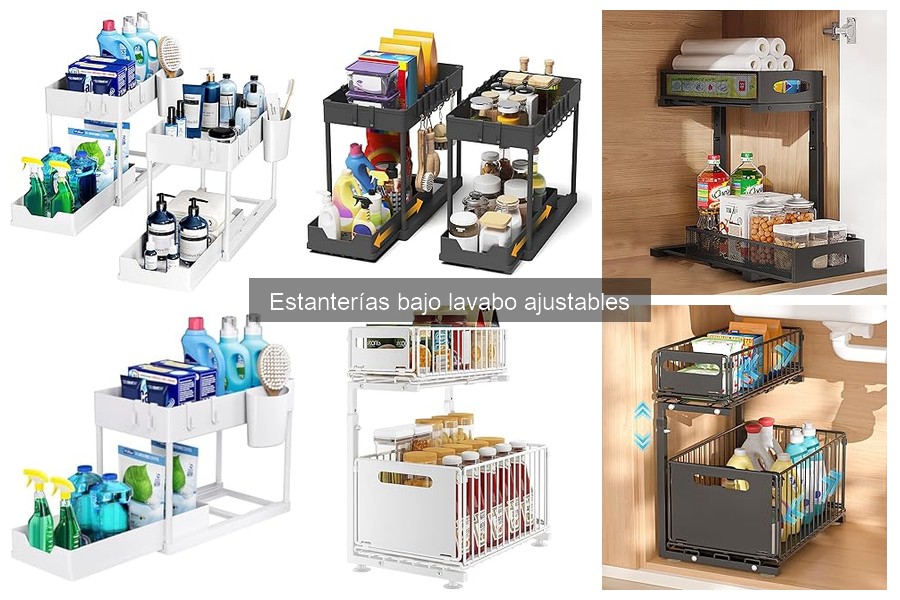 Alternativas a estanterías bajo lavabo ajustables para baño