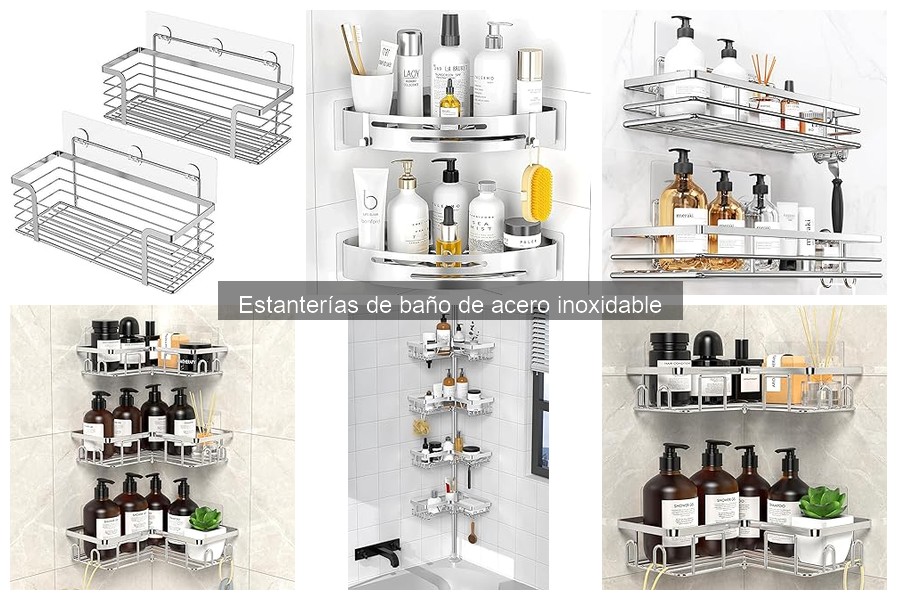 Alternativas a estanterías de baño de acero inoxidable