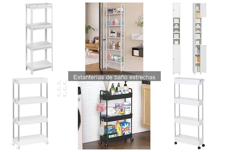 Alternativas a estanterías de baño estrechas para almacenamiento