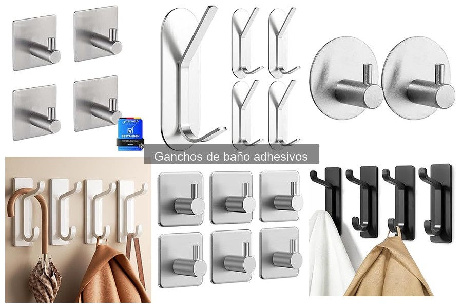 Alternativas a ganchos adhesivos para organizar el baño