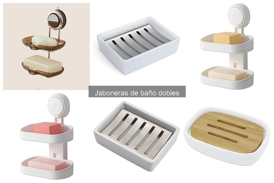 Alternativas a jaboneras dobles para organizar el baño
