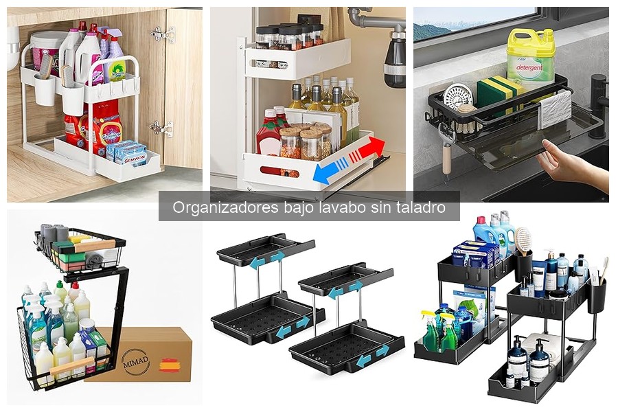 Alternativas a organizadores bajo lavabo sin taladro