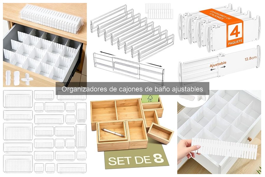 Alternativas a organizadores de cajones de baño ajustables