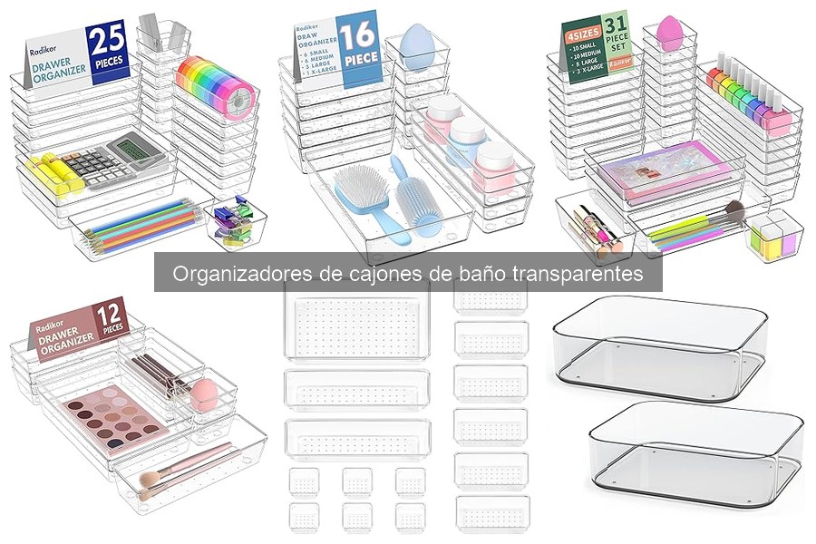 Alternativas a organizadores de cajones de baño transparentes