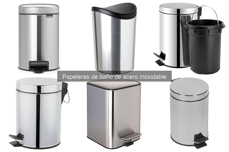 Alternativas a papeleras de acero inoxidable para el baño
