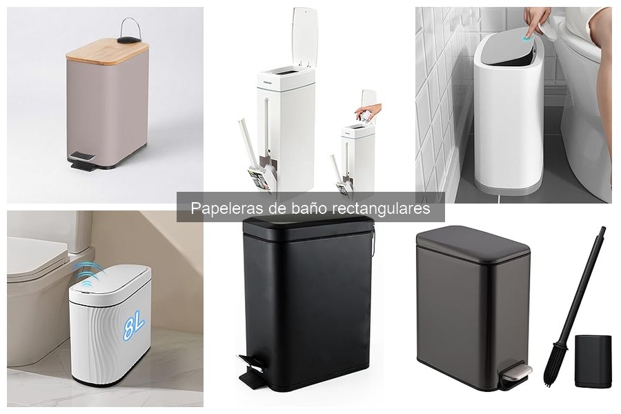 Alternativas a Papeleras Rectangulares para Baños Pequeños