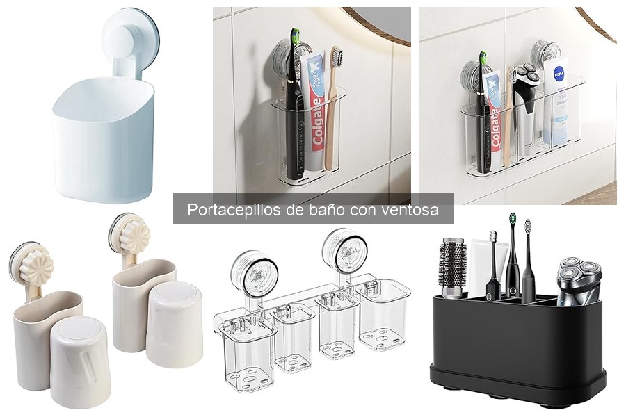 Alternativas a portacepillos de baño con ventosa