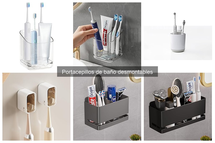Alternativas a portacepillos de baño desmontables