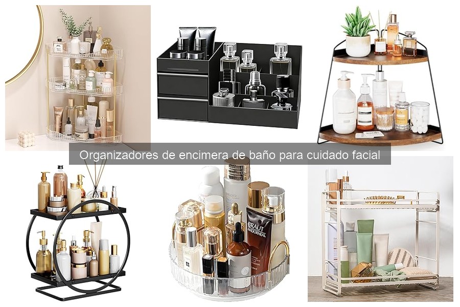 Alternativas creativas a organizadores de encimera para baño