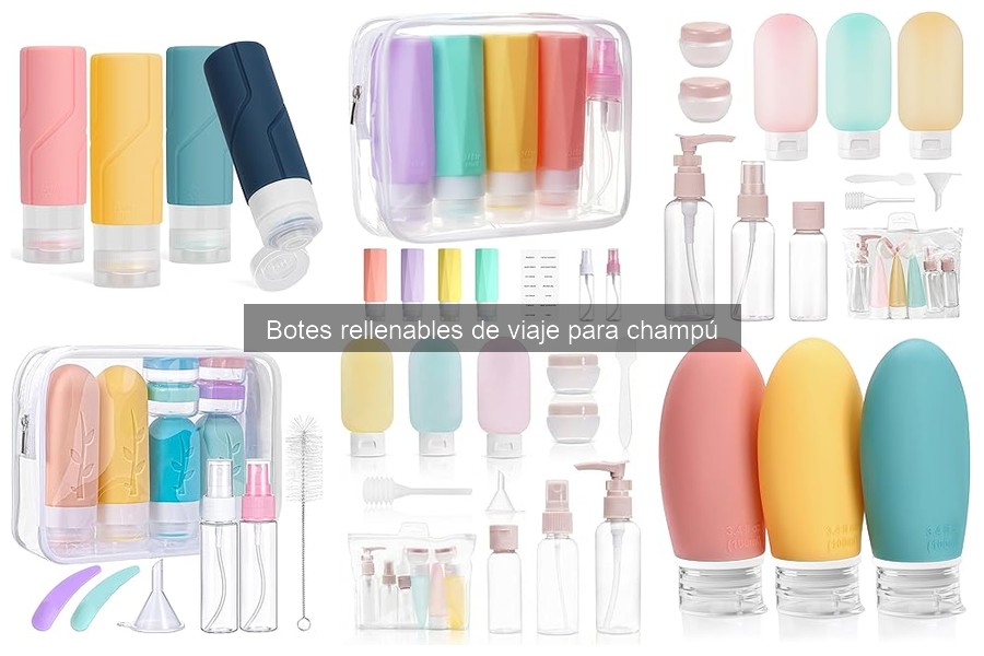 Beneficios de los botes rellenables de viaje para champú