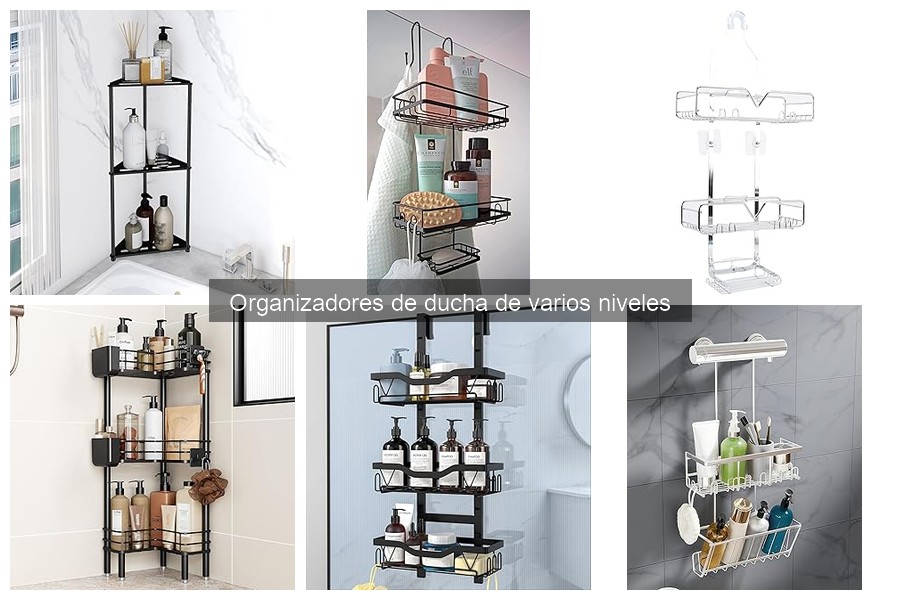 Beneficios de un organizador de ducha vertical vs. varios niveles