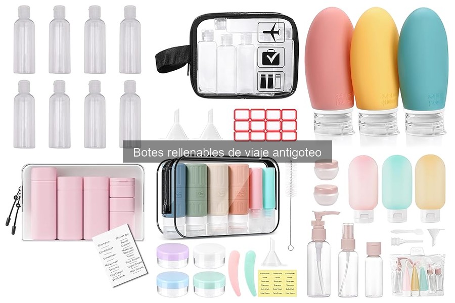 Botes rellenables de viaje antigoteo baratos: ¿Dónde comprarlos?