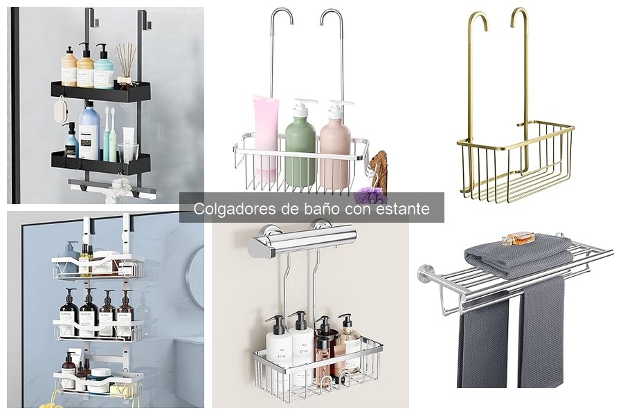 Colgadores de baño con estante: características y funciones