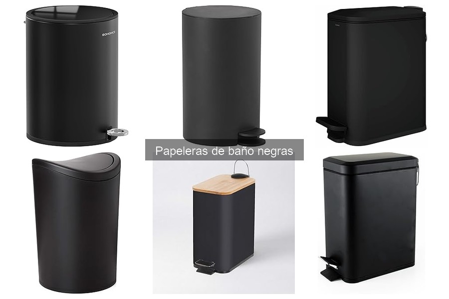 Cómo combinar papeleras de baño negras con tu decoración
