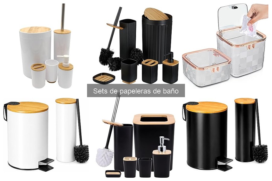 Cómo elegir el color adecuado para tu set de papeleras de baño