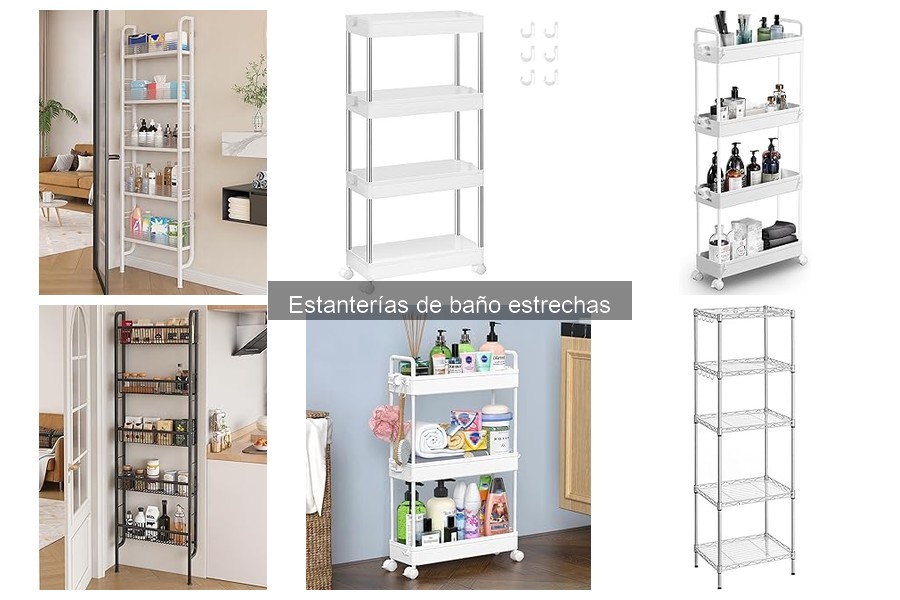Cómo elegir la estantería de baño estrecha adecuada