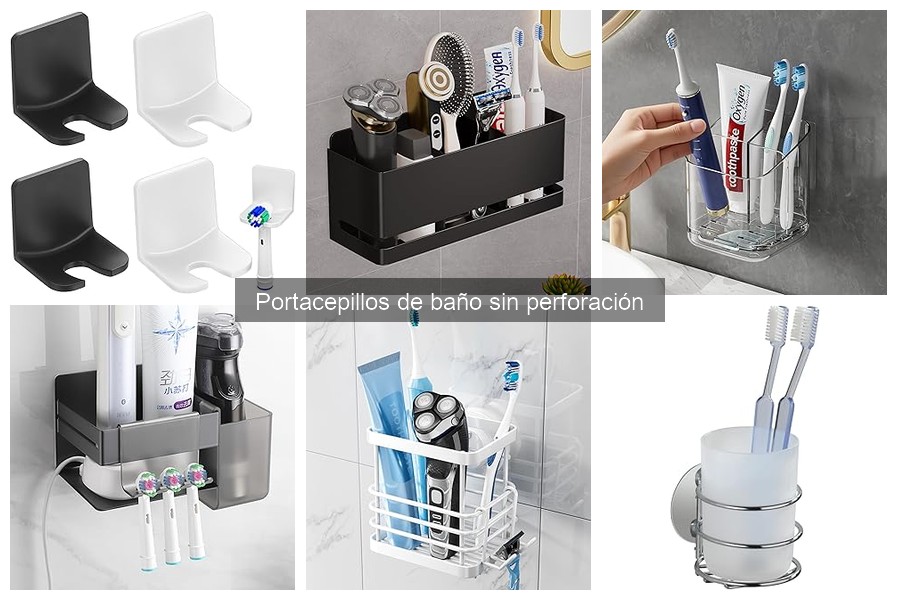 Cómo instalar un portacepillos de baño sin perforación