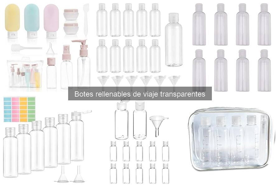 Cómo limpiar y mantener botes rellenables de viaje transparentes