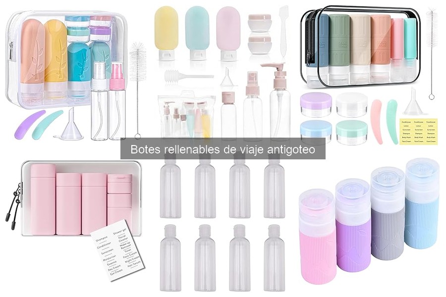 Cómo usar botes rellenables de viaje antigoteo correctamente