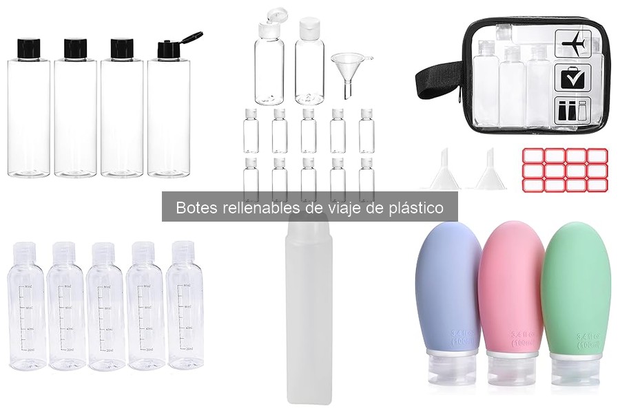 Comparativa: Botes Rellenables Viaje de Plástico vs. Vidrio