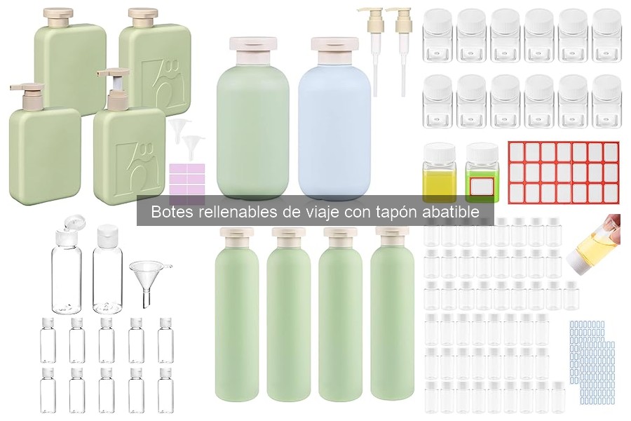 Comparativa de Botes Rellenables de Viaje con Tapón Abatible
