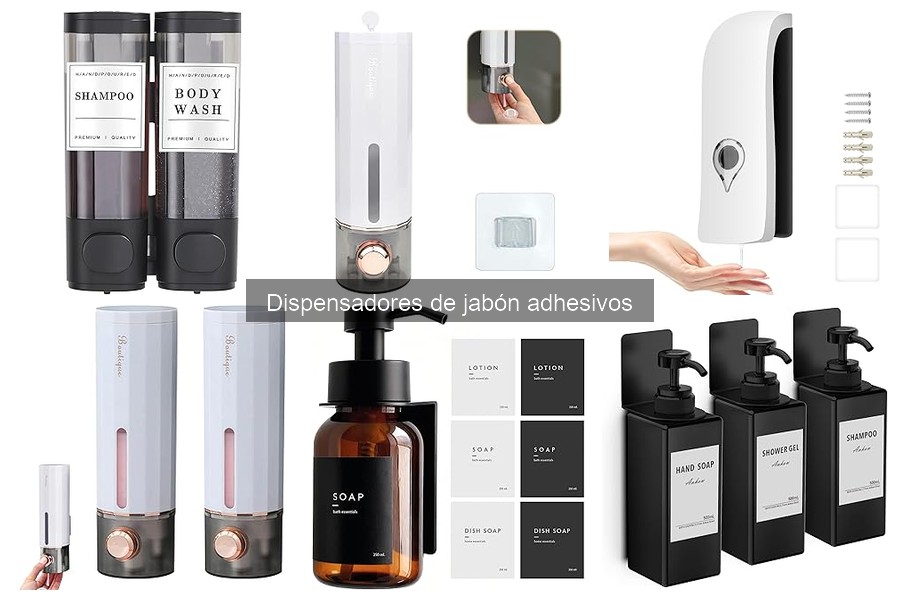 Comparativa de dispensadores de jabón adhesivos vs. otros tipos