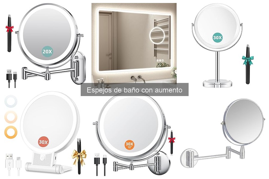 Comparativa de espejos de baño con aumento: Auxmir y más