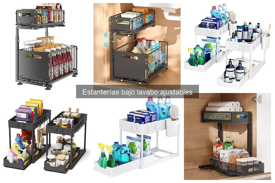 Comparativa de Estanterías Bajo Lavabo Fijas y Ajustables