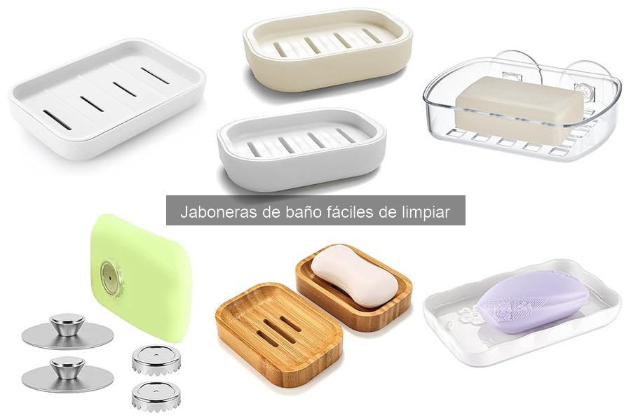 Comparativa de jaboneras de baño: plástico, cerámica y metal