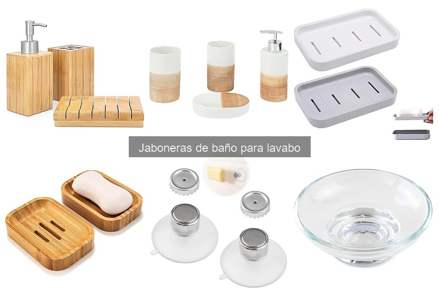 Comparativa de jaboneras de cerámica y plástico para baño