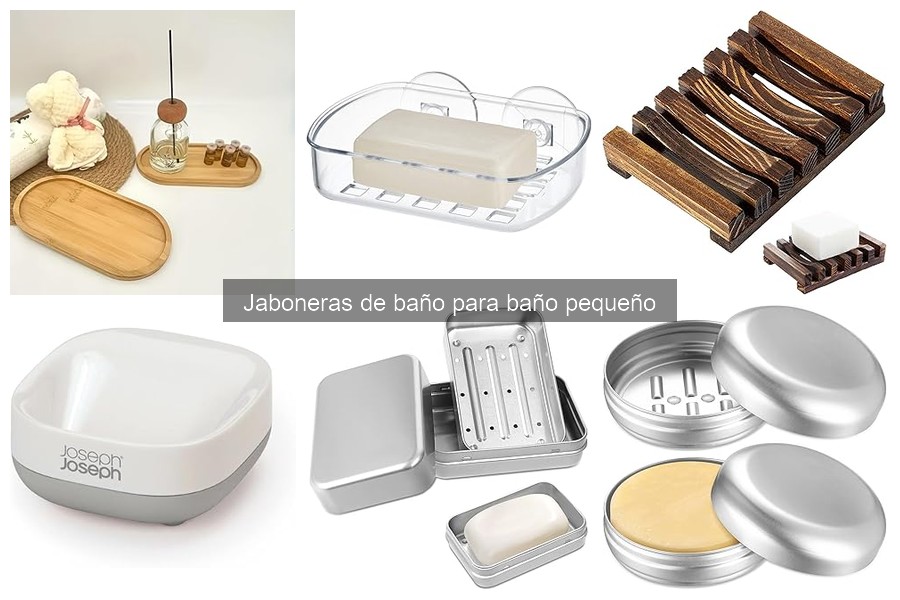 Comparativa de jaboneras de plástico y metal para baño