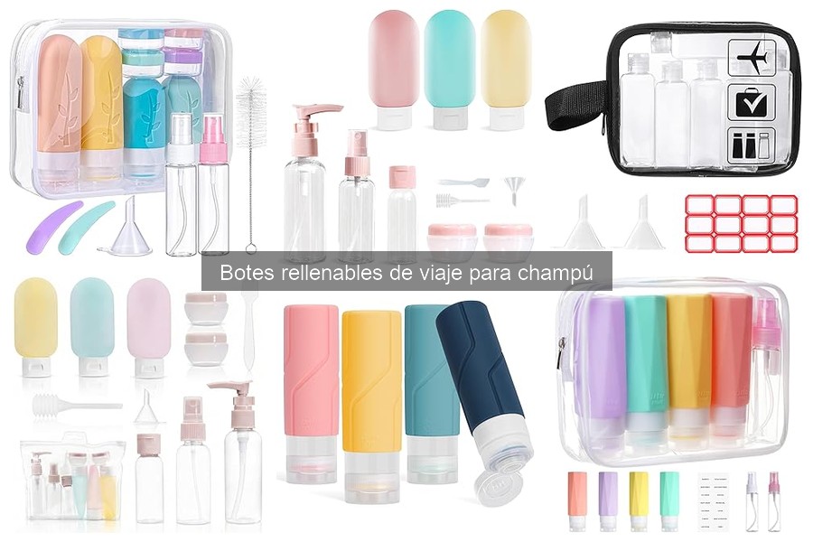 Comparativa de los Mejores Botes Rellenables de Viaje para Champú