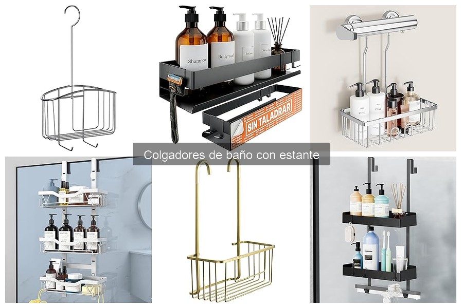 Comparativa de materiales en colgadores de baño con estante