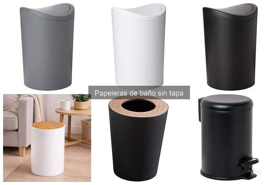 Comparativa de materiales para papeleras de baño sin tapa