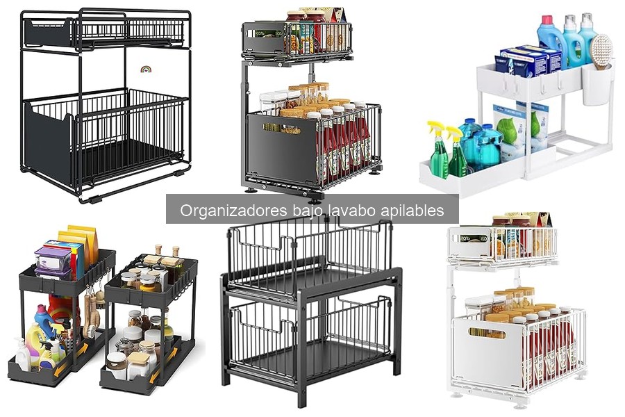 Comparativa de organizadores apilables y otros para baño