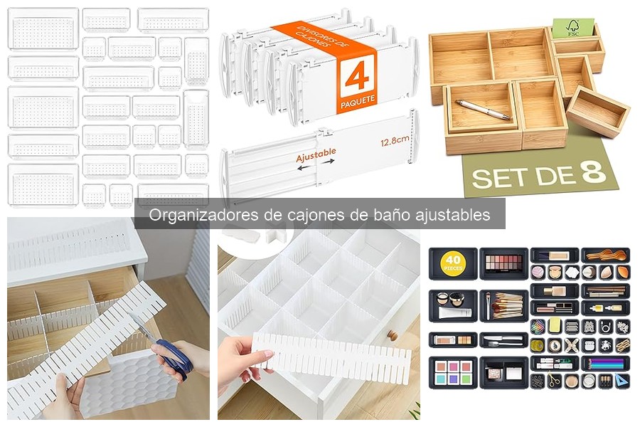 Comparativa de Organizadores de Cajones de Baño Ajustables
