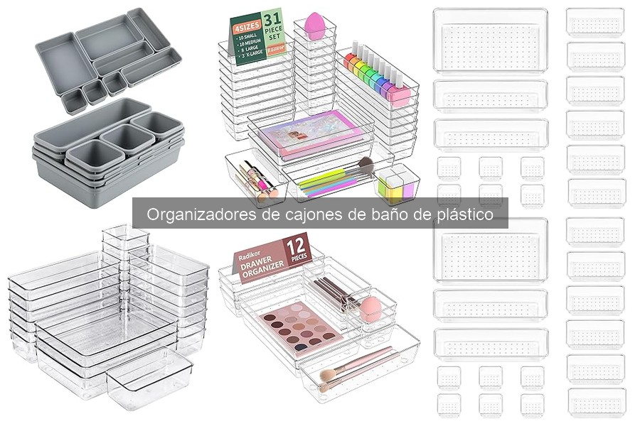 Comparativa de organizadores de cajones de baño de plástico