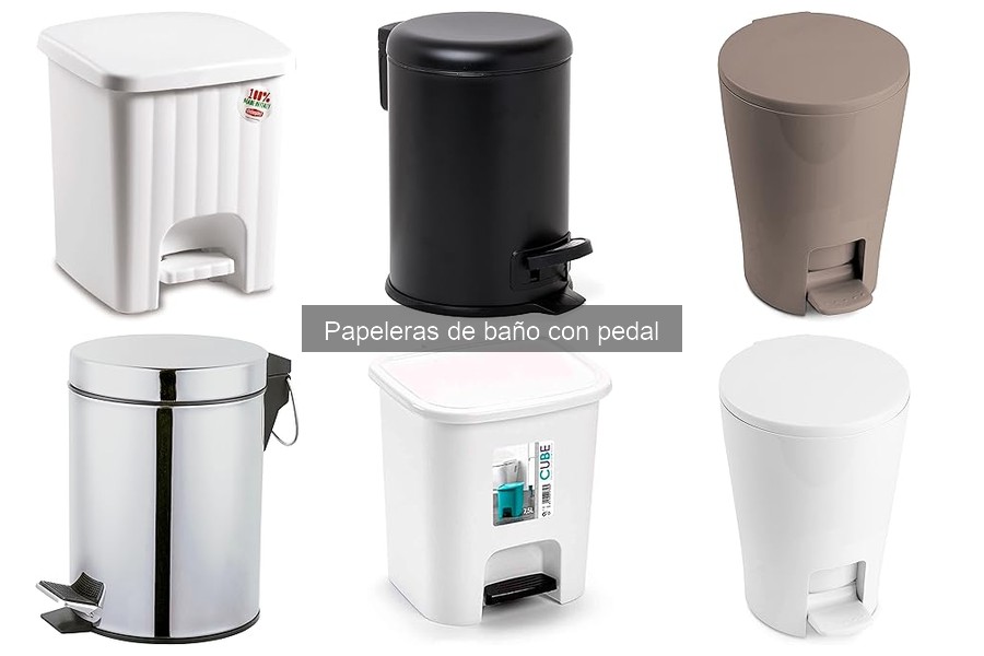 Comparativa de Papeleras de Baño con y Sin Pedal