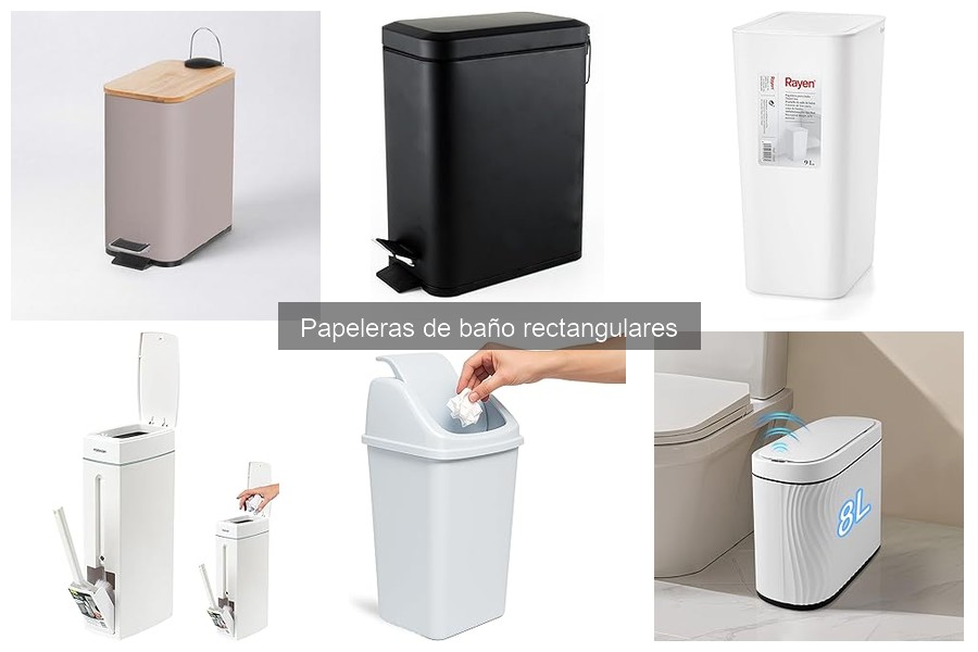 Comparativa de Papeleras Rectangulares y Redondas para Baño