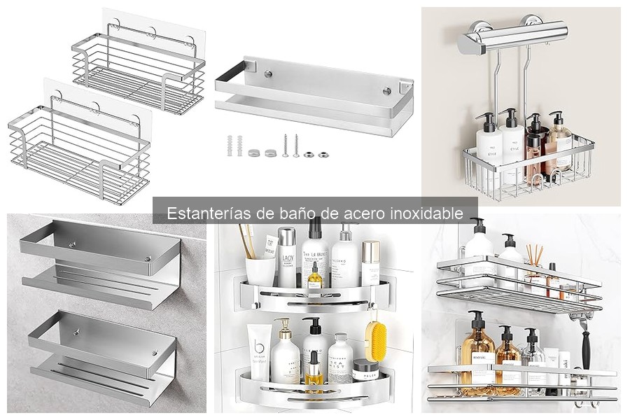 Comparativa: Estanterías de baño de acero inoxidable vs. madera