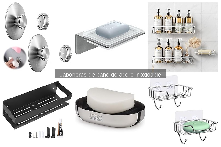Comparativa: Jaboneras de acero inoxidable vs. plástico