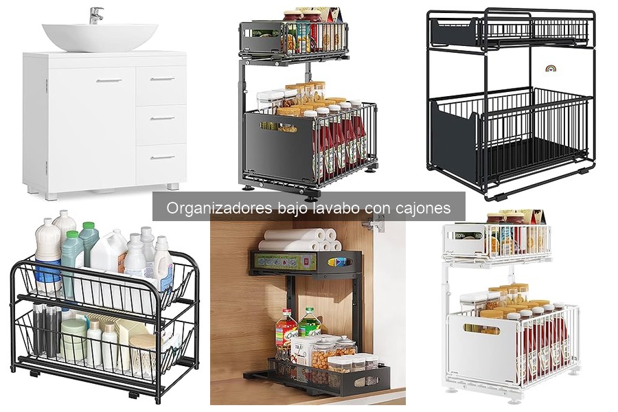 Comparativa: Organizadores bajo lavabo con cajones vs. estantes abiertos