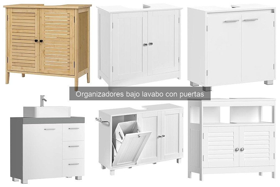 Comparativa: Organizadores bajo lavabo con y sin puertas
