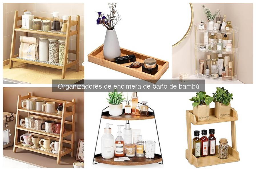 Comparativa: Organizadores de baño de bambú vs plástico