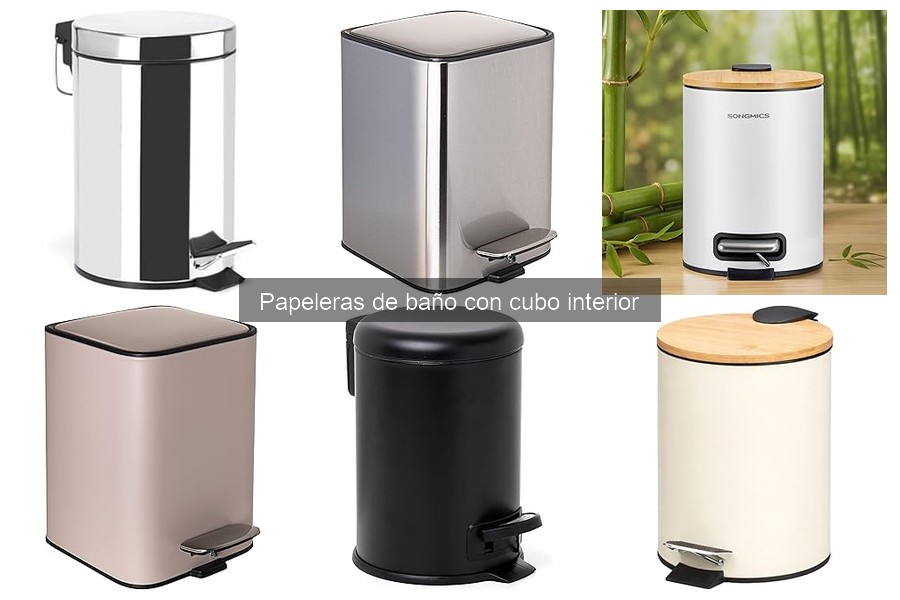 Comparativa: Papeleras de baño con y sin cubo interior